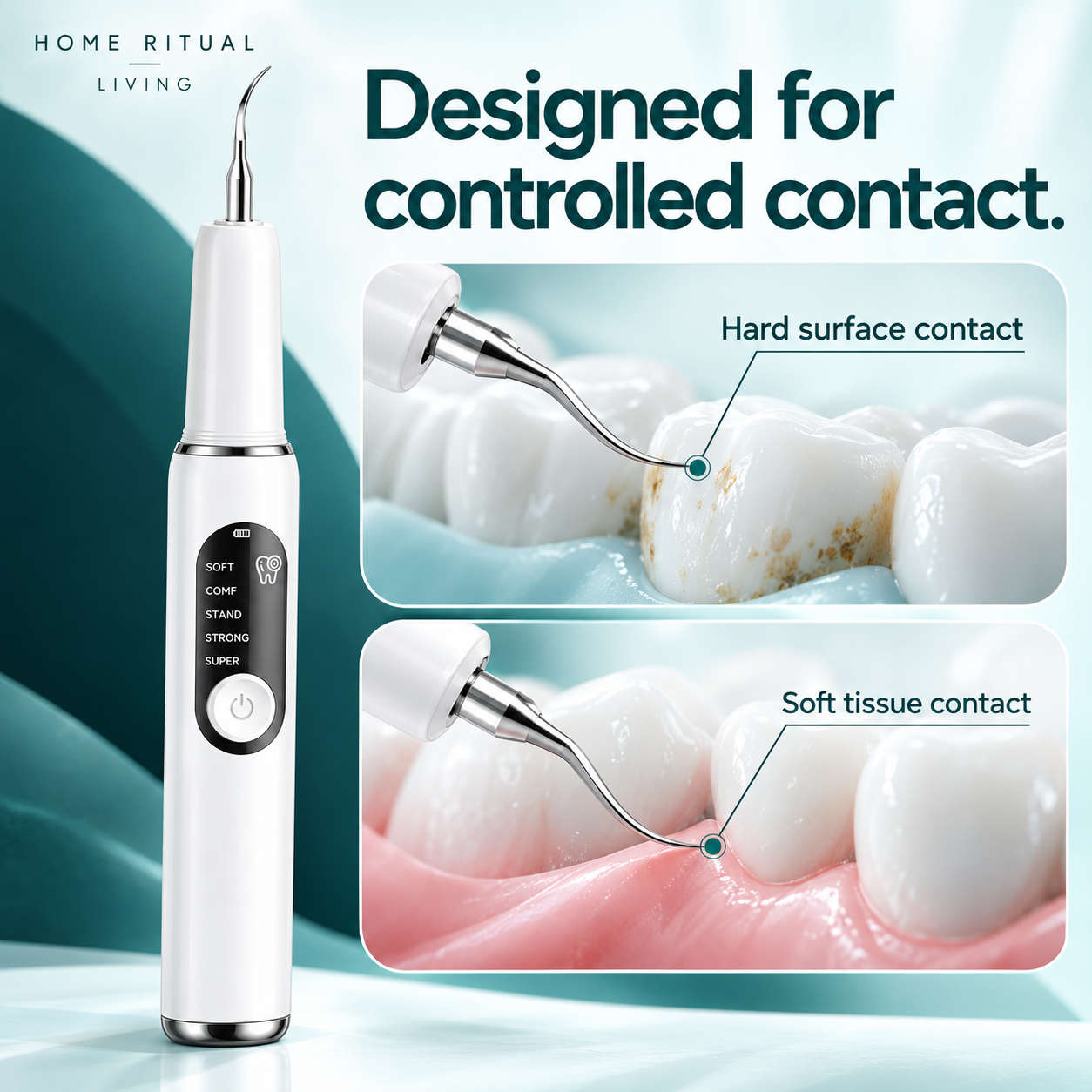 Illustration of hard-surface and soft-tissue contact