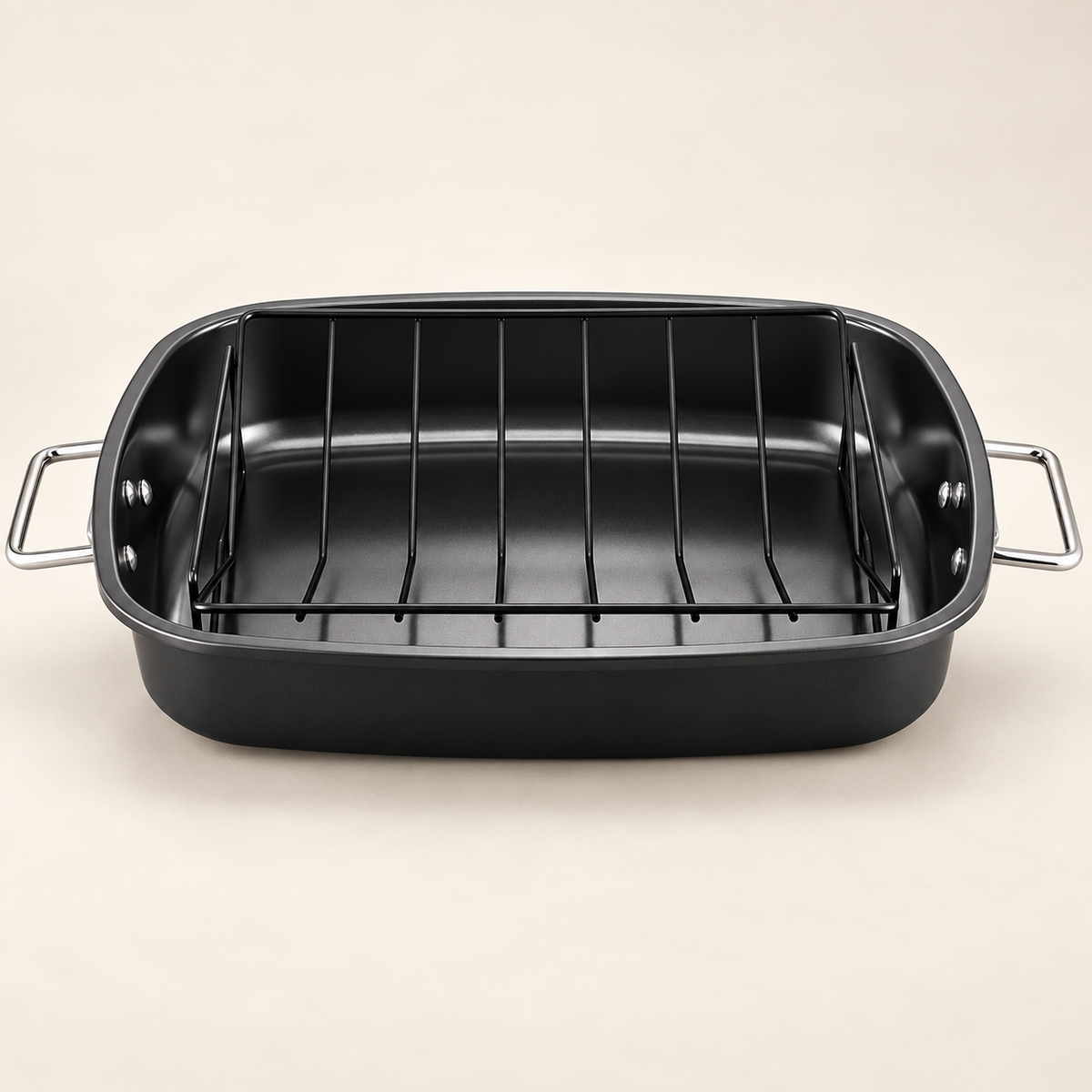 Black Roasting Pan with Rack