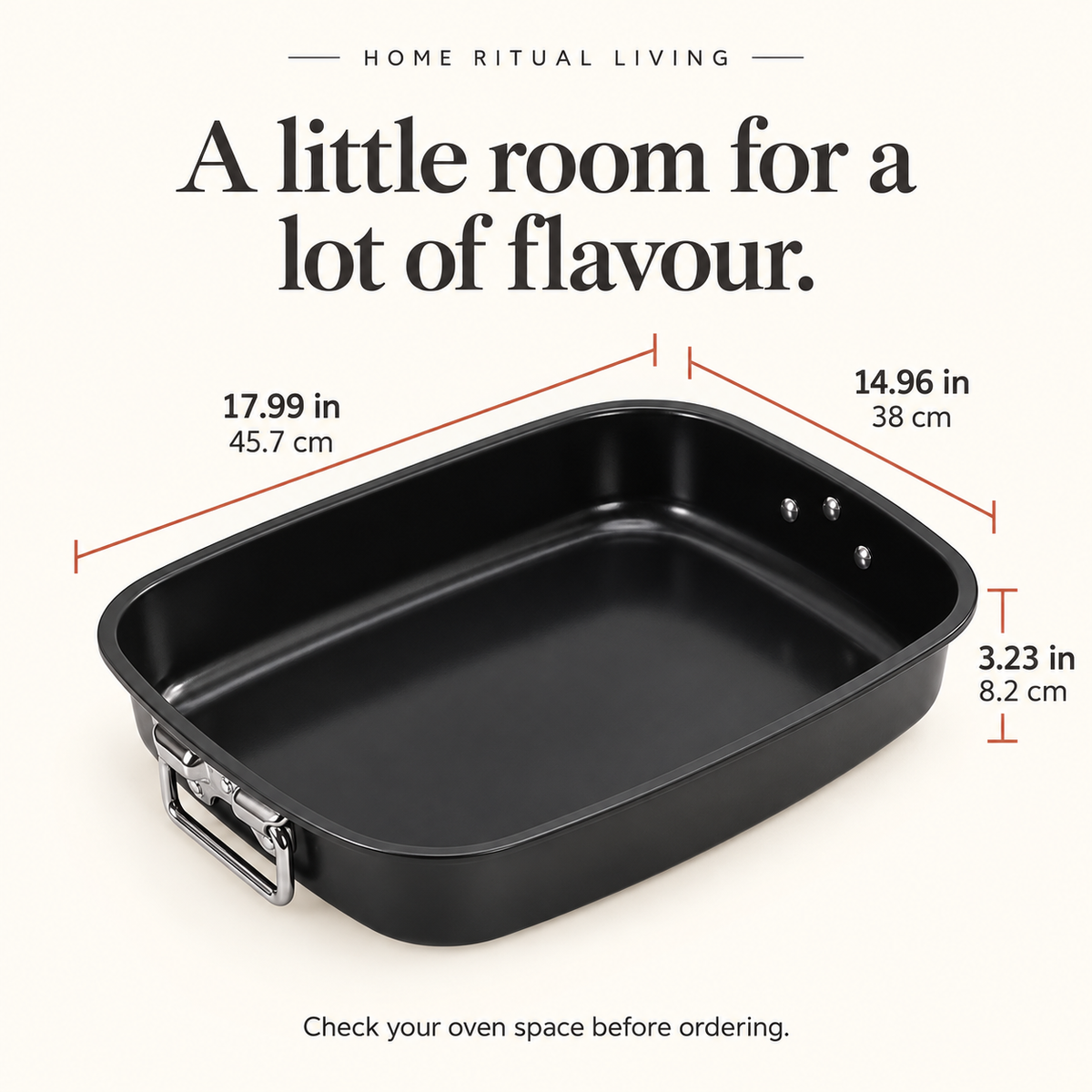 Black Roasting Pan with Rack